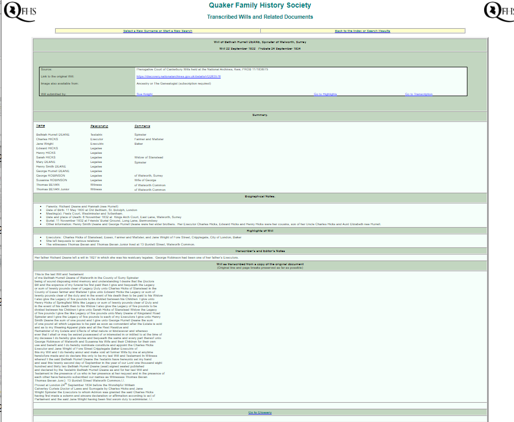 Example Will Transcription Template